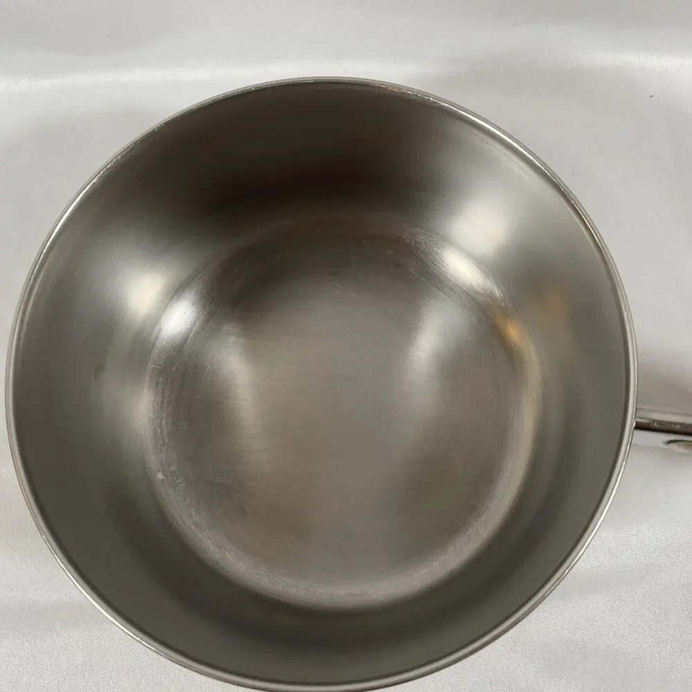 Revere Ware 1 Qt Quart Copper Bottom Sauce Pan, Lid Clinton -80 Stainless Steel